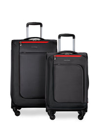 Ricardo Beverly Hills Belvista Bel Vista Softside Expandable Spinner Two-Piece Travel Set, 20" Carry-on & 24" Medium Check-in Black