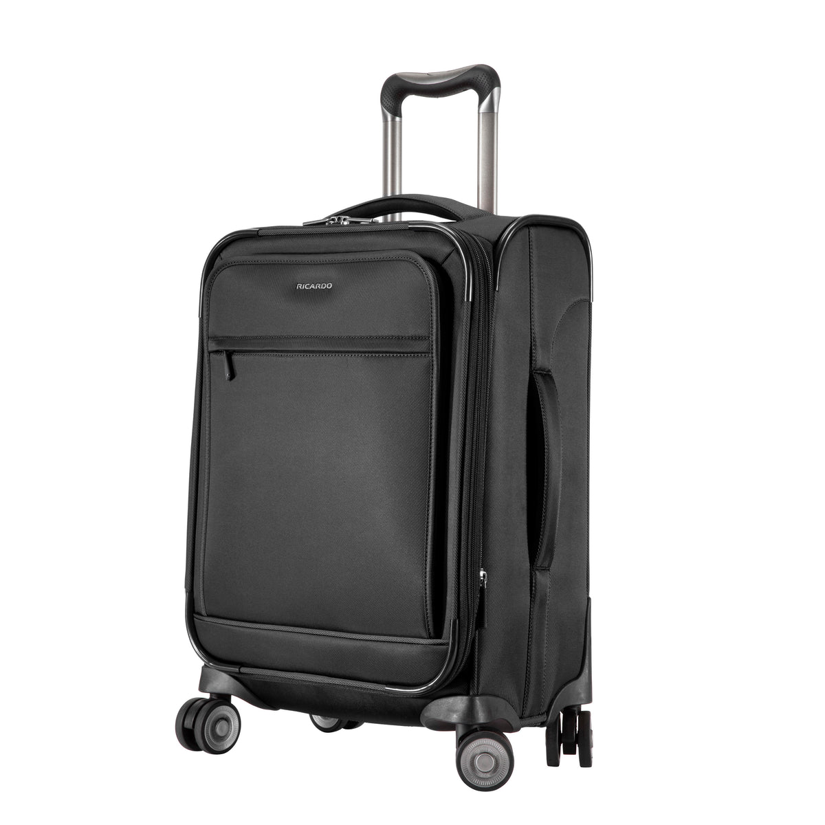 Ricardo Beverly Hills Hoodoo Hoodoo Softside Carry-on Spinner & 2-Piece Packing Cube Bundle Obsidian